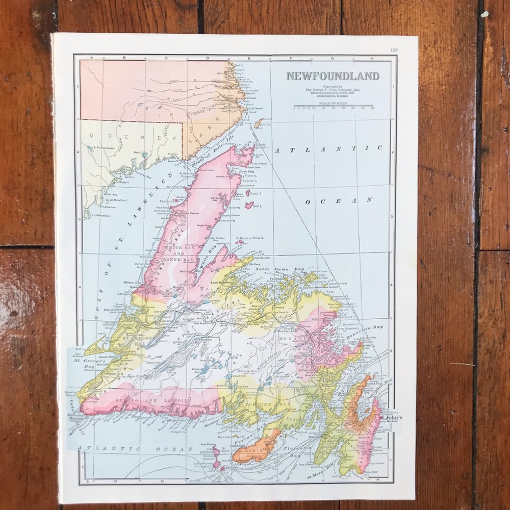 1941 Map: Newfoundland/Mexico